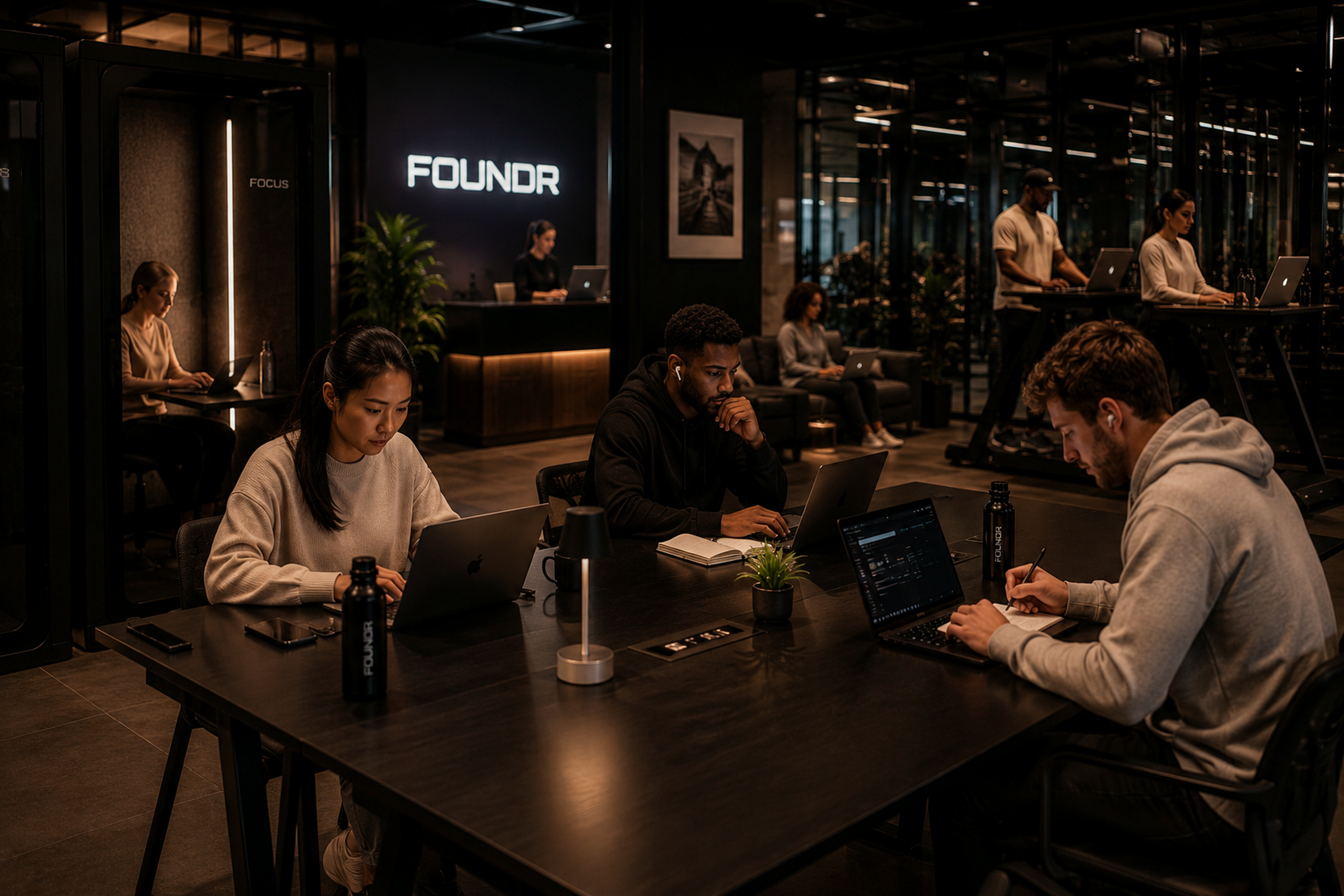 FOUNDR coworking space with diverse founders